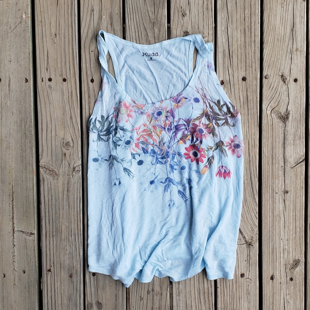 Blue Flower Tank